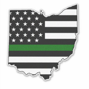 Adesivo Sinalizador de linha verde fina em Ohio