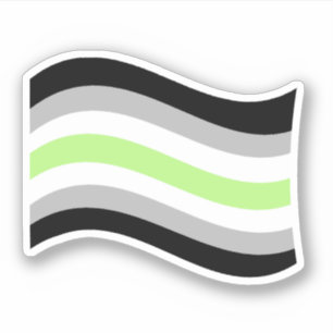 Adesivo Sinalizador de Onda do Orgulho de Agender