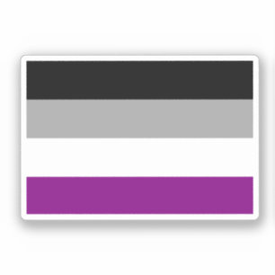 Adesivo Sinalizador de Orgulho Asexual