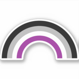 Adesivo Sinalizador de Orgulho Asexual Arco-Íris