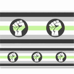 Adesivo Sinalizador de Protesto do Agender