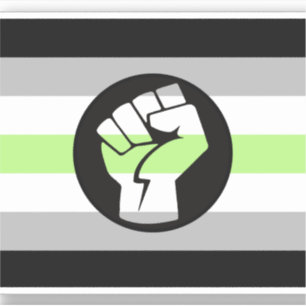 Adesivo Sinalizador de Protesto do Agender