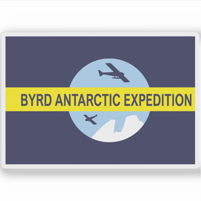 Adesivo Sinalizador de Segunda Expedição Antártica do Byrd (Frente)