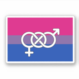 Adesivo Sinalizador de Símbolo de Orgulho Bissexual