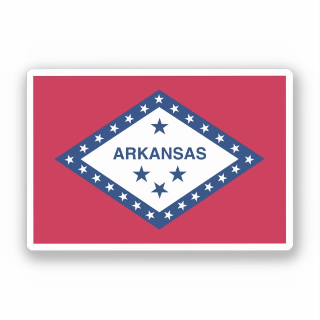 Adesivo Sinalizador do Estado do Arkansas (Frente)