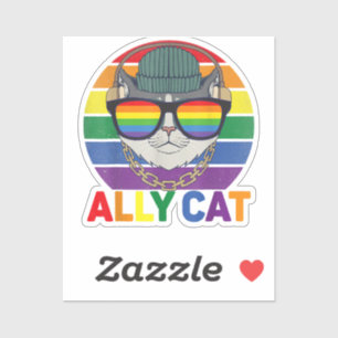 Adesivo Sinalizador do Orgulho Arco-Íris Gay da Ally Cat L
