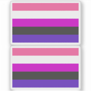 Adesivo Sinalizador do Orgulho Genderfluido