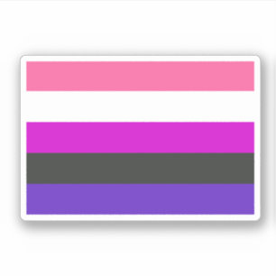 Adesivo Sinalizador do Orgulho Genderfluido