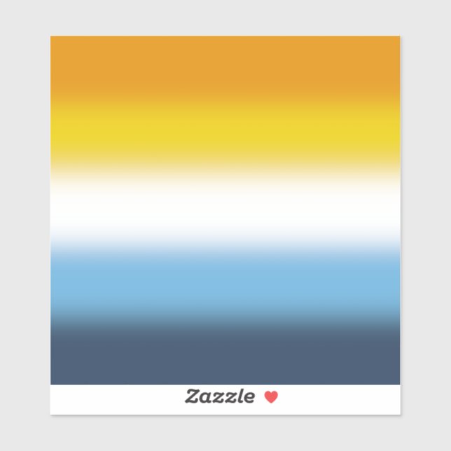 Adesivo Sinalizador Gradiente do Orgulho AroAce - Sinaliza (Folha)