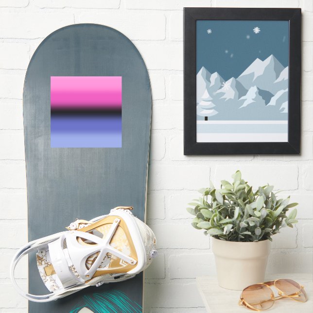 Adesivo Sinalizador Gradual do Orgulho Omnissexual - Sinal (Prancha de snowboard)