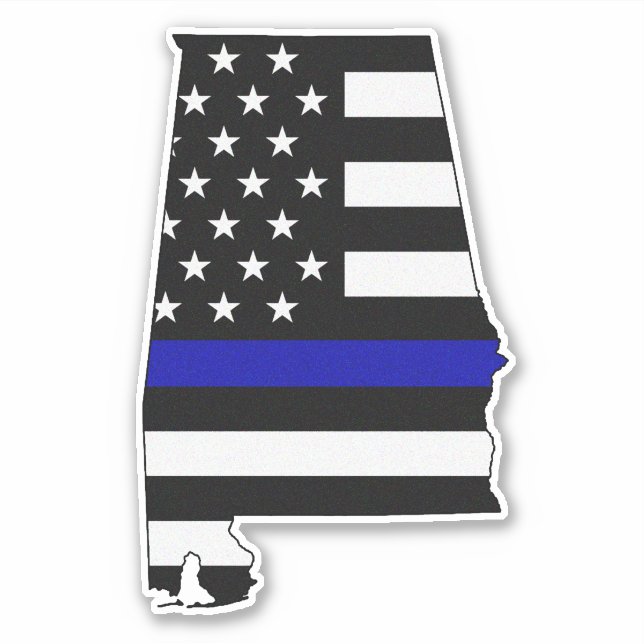 Adesivo Sinalizador Thin Blue Line Alabama (Frente)