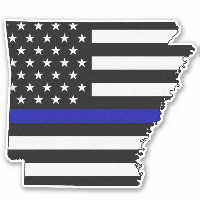 Adesivo Sinalizador Thin Blue Line Arkansas (Frente)