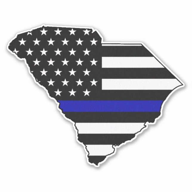 Adesivo Sinalizador Thin Blue Line Carolina do Sul (Frente)