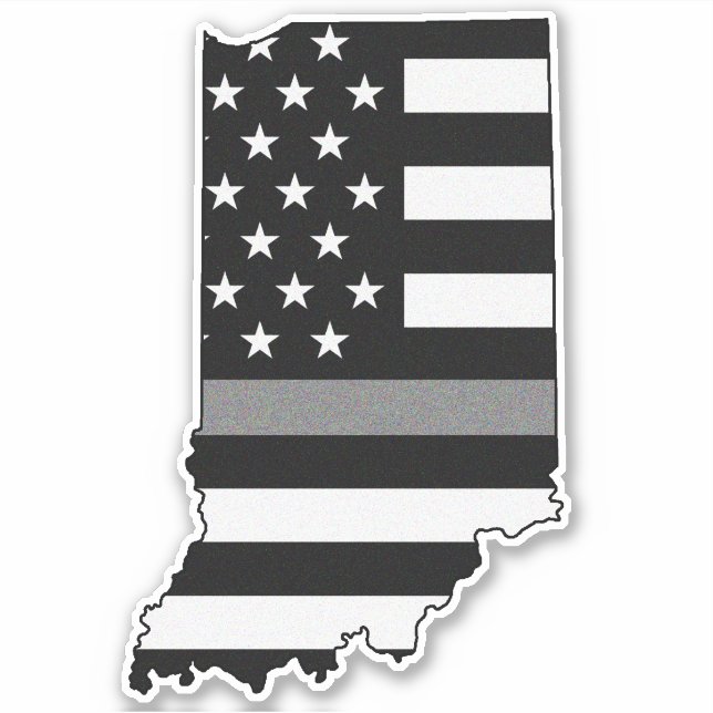 Adesivo Sinalizador Thin Cinza Line Indiana (Frente)