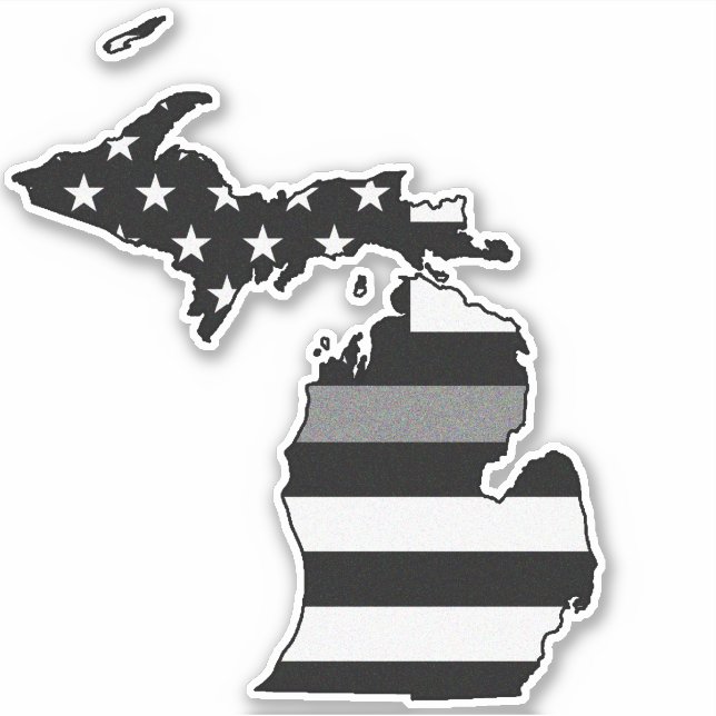 Adesivo Sinalizador Thin Cinza Line Michigan (Frente)