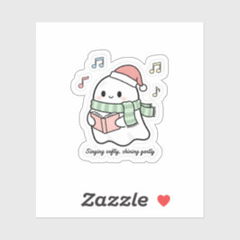 Adesivo Singing Softly Shining Gently Sticker | Cute Ghost