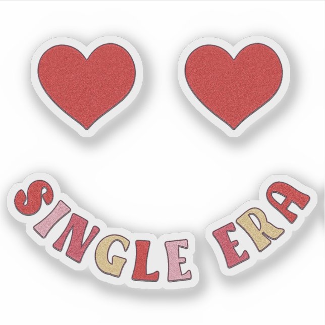 Adesivo Single Era Smiling Hearts - Sticker de Dia dos Nam (Frente)