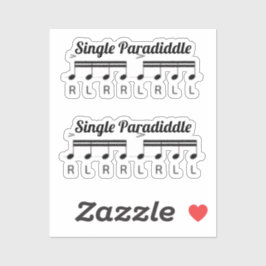 Adesivo single paradiddle stickers