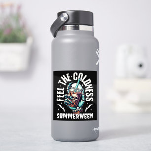 Adesivo Sinta a Frieza do Summerween Skull Iced Bubble Tea