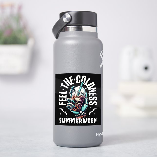 Adesivo Sinta a Frieza do Summerween Skull Iced Bubble Tea (HidroFlask)