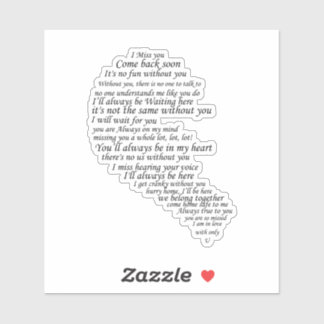 Adesivo Sinto Sua Falta