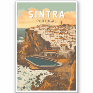 Adesivo Sintra Portugal Ilustração Viagem Art Vintage