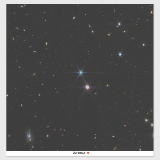 Adesivo Sistema Anel Netuno centenas de galáxias Webb (Folha)