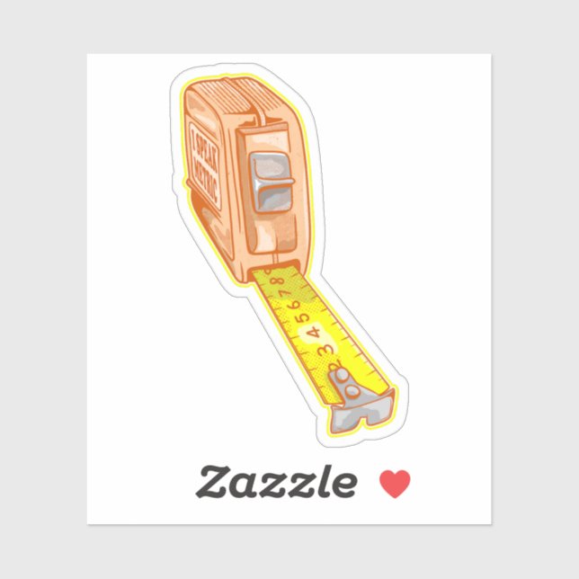 Adesivo Sistema métrico de medida de fita (Folha)