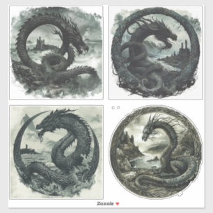 Adesivo Sistema Nórdico Samhain Sticker Set - Dragão Desig