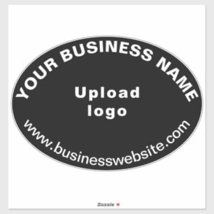 Adesivo Site comercial no Black Large Oval Shape Vinyl