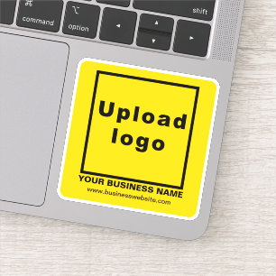 Adesivo Site comercial no Yellow Square Vinyl Sticker
