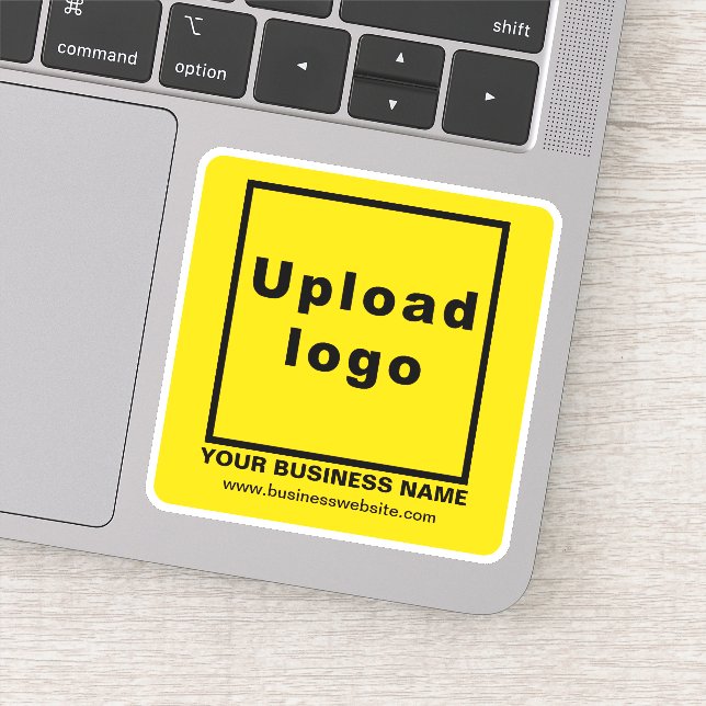 Adesivo Site comercial no Yellow Square Vinyl Sticker (Detalhe)