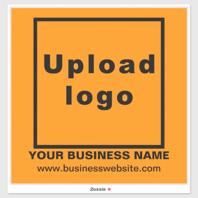 Adesivo Site de negócios no Orange Large Square Vinyl (Folha)