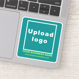 Adesivo Site de negócios no Teal Green Square Vinyl