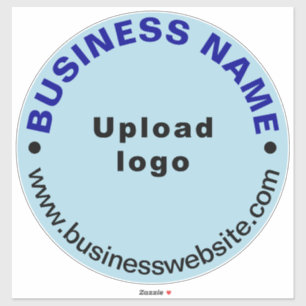 Adesivo Sítio Web Comercial em Vinil Grande, Azul Claro E