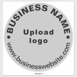 Adesivo Sítio Web Comercial na Cinza Grande Vinheta Redond