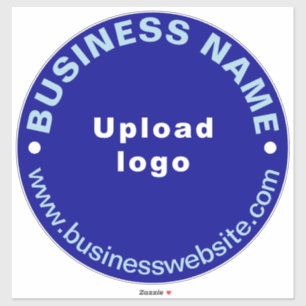 Adesivo Sítio Web Comercial No Blue Round Large Vinyl Sti
