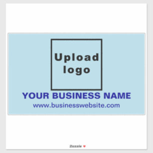 Adesivo Sítio Web Comercial, vinil de retângulo azul claro