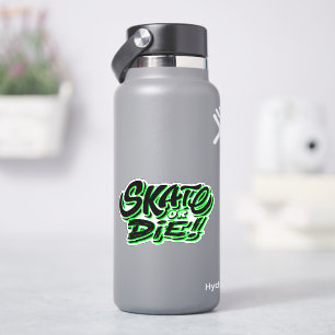 Adesivo Skate ou verde-escuro, vinheta de corte de 4"