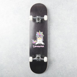 Adesivo Skateboard Raiinbow Unicorn Sticker