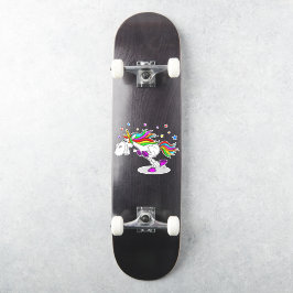 Adesivo Skateboard RUNNING rainbow unicorn sticker