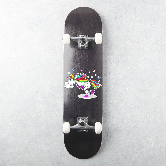 Adesivo Skateboard RUNNING rainbow unicorn sticker (Skate)