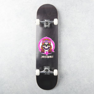 Adesivo Skateboard SKULL HIPPY