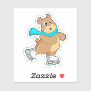 Adesivo Skates de gelo com gelo