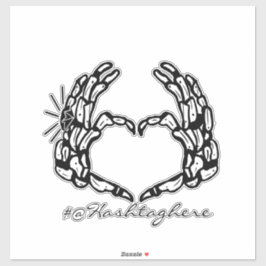 Adesivo Skeleton Casried Name Script Car Sticker