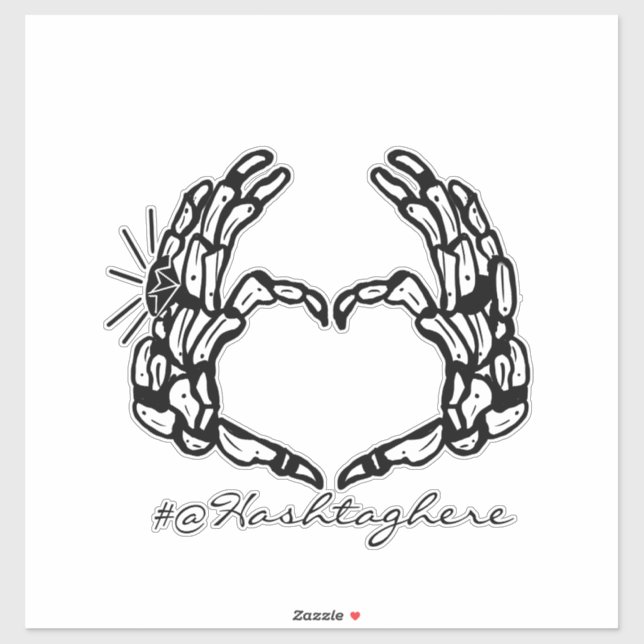 Adesivo Skeleton Casried Name Script Car Sticker (Folha)