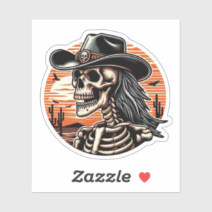 Adesivo Skeleton Cowboy