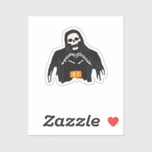 Adesivo Skeleton Hand Heart Follower Classic