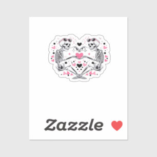 Adesivo Skeleton Heart Mãos Clássicas Virais