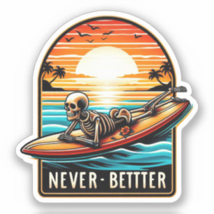 Adesivo Skeleton Summer Vibes - Nunca Melhor